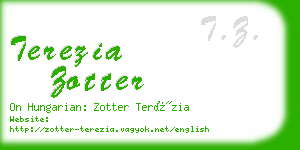 terezia zotter business card